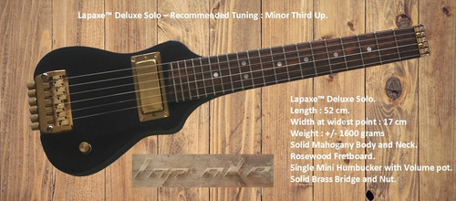 Lapaxe™ Solo ST - Black Beauty ! | Lap axe Travel Guitars