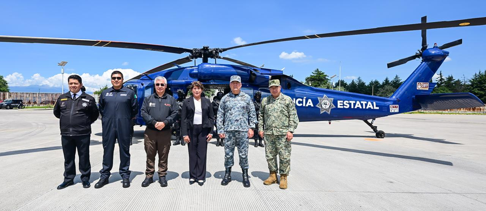 EdoMéx a la vanguardia en tecnología para la seguridad: Gobernadora Delfina Gómez moderniza el C5, entrega helicóptero Black Hawk y Centro para combatir el crimen 