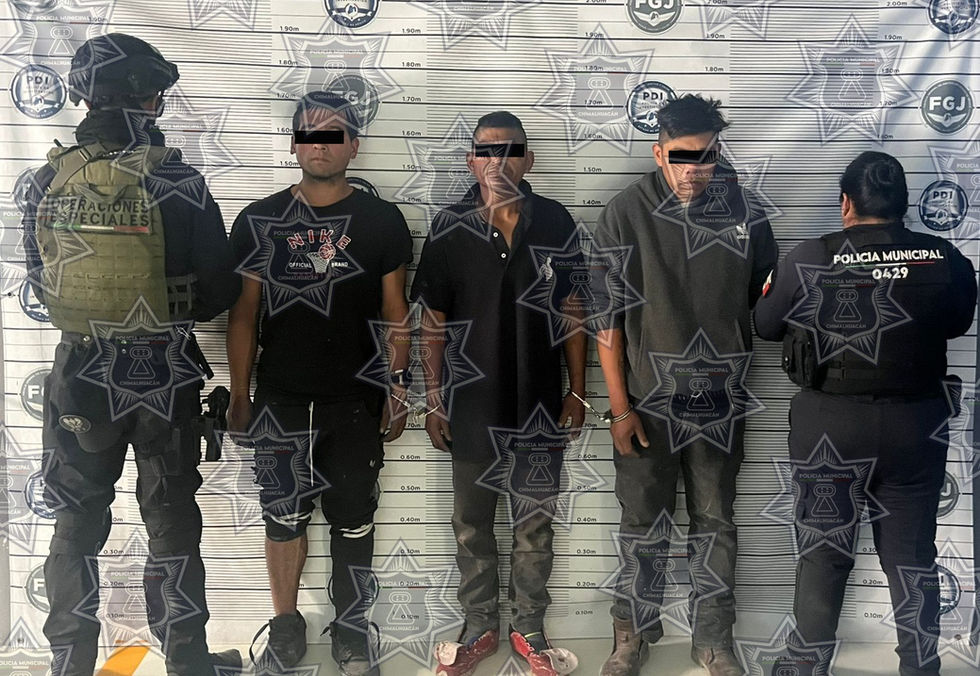POLICÍA MUNICIPAL DE CHIMALHUACÁN DETIENE A 6 PRESUNTOS IMPLICADOS EN TRIPLE HOMICIDIO