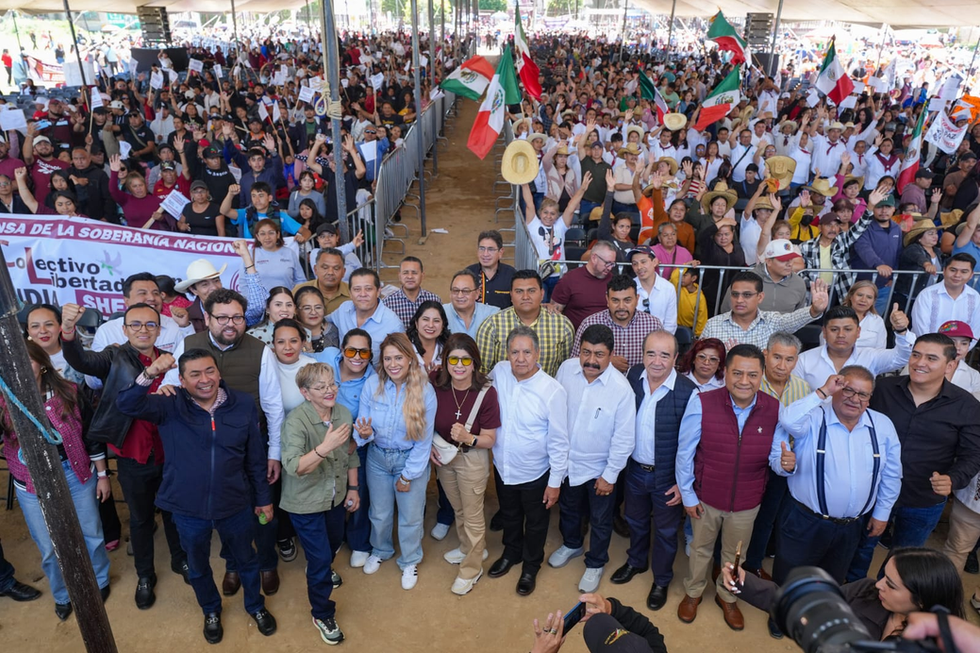 HIGINIO MARTÍNEZ EN LA PAZ Y NEZA PIDE APOYO PARA LA PRESIDENTA CLAUDIA SHEINBAUM