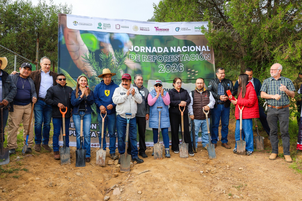 EN UN TRABAJO INSTITUCIONAL, TEXCOCO SE SUMA A LA JORNADA NACIONAL DE REFORESTACIÓN CON LA SIEMBRA DE MÁS DE 35 MIL ÁRBOLES