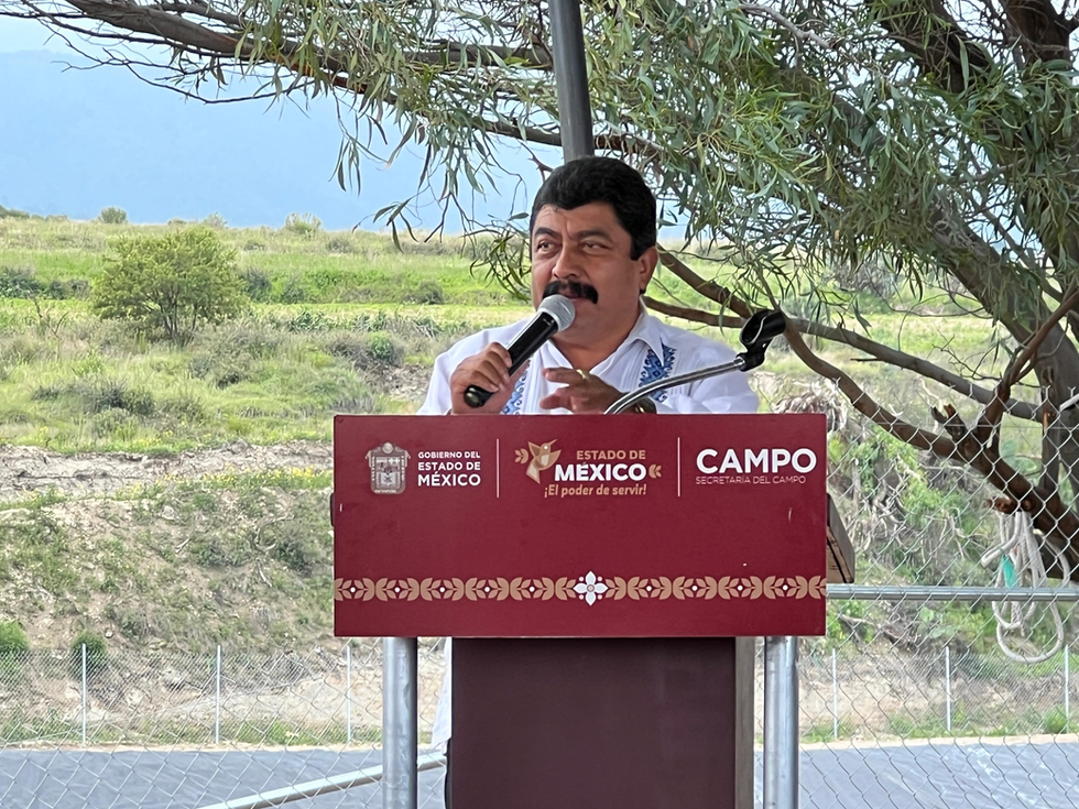 EL PRESIDENTE NAZARIO GUTIÉRREZ MARTÍNEZ Y LA GOBERNADORA DELFINA GÓMEZ ÁLVAREZ INAUGURAN OBRA HIDROAGRÍCOLA PARA EL CAMPO TEXCOCANO