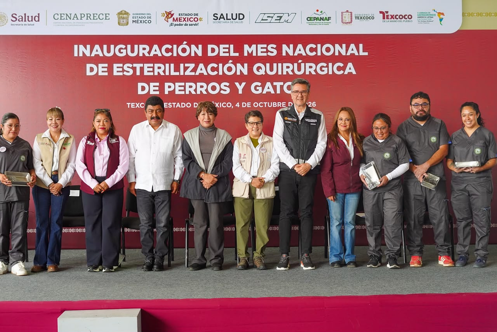 Inaugura Gobernadora Delfina Gómez en EdoMéx el Mes Nacional de Esterilización Quirúrgica de Perros y Gatos