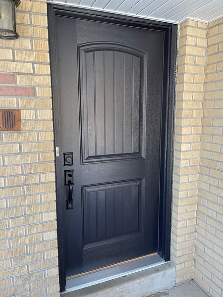 Black entry door
