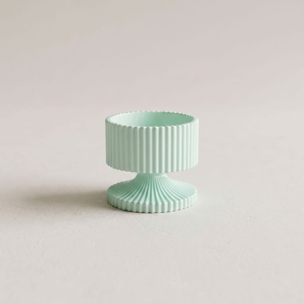 Thumbnail: Mint Striped  Ceramic Storage Jar