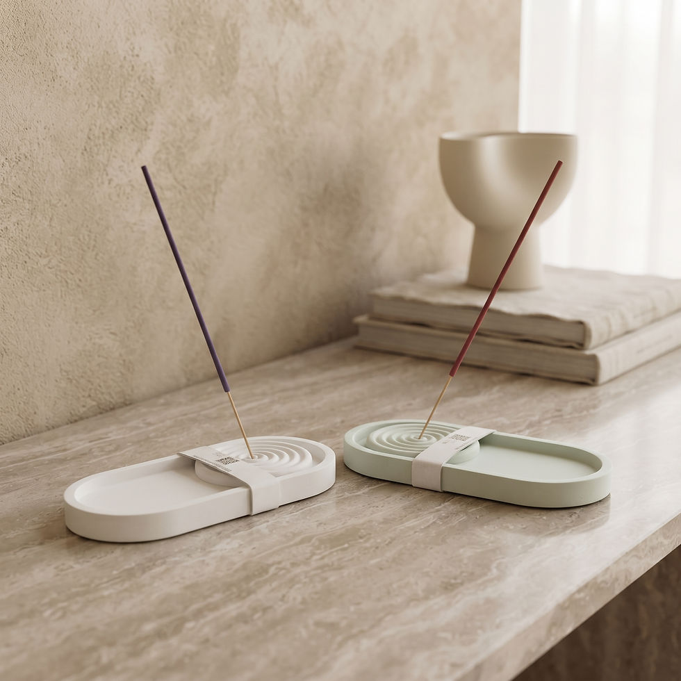 Oval Shaped Ceramic Incense Holder Trays