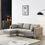 Thumbnail: Adf Living Room Furniture Modern Leisure L Shape Couch Grey