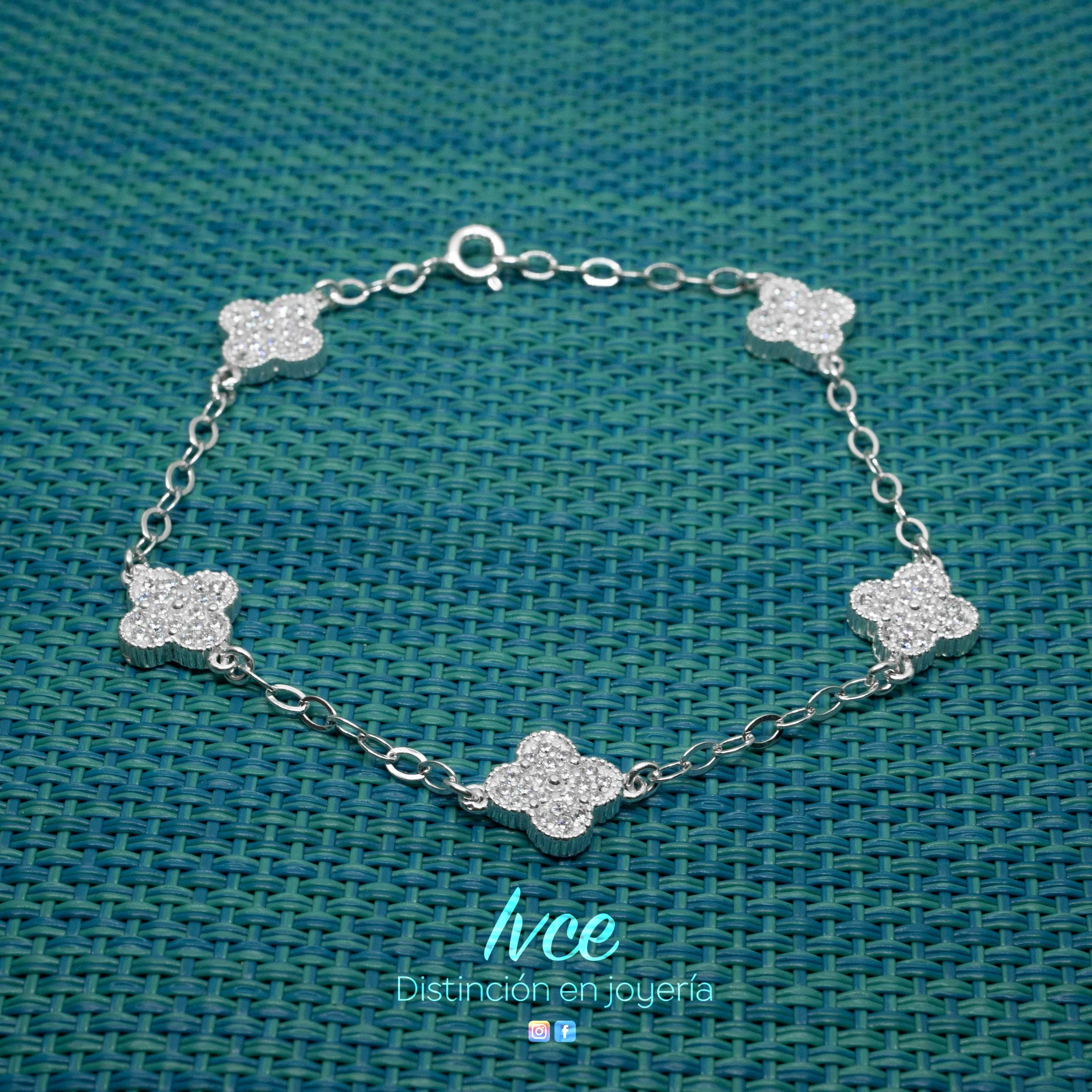 Pulsera plata con zirconias VC
