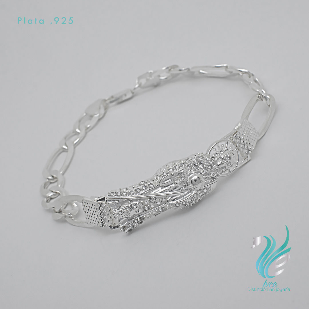 Pulsera Santa Muerte Zirconia