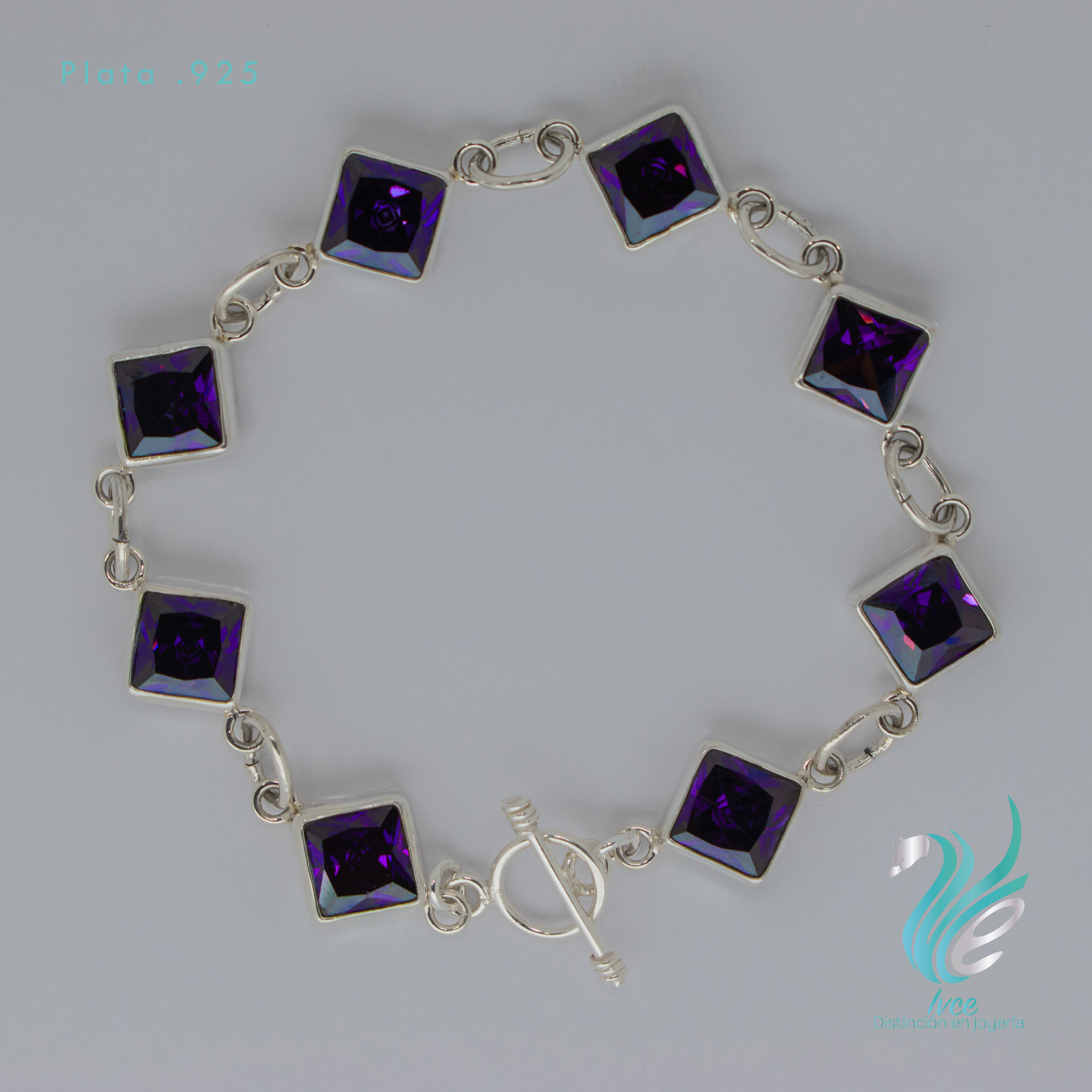 Pulsera Rombos Zirconia