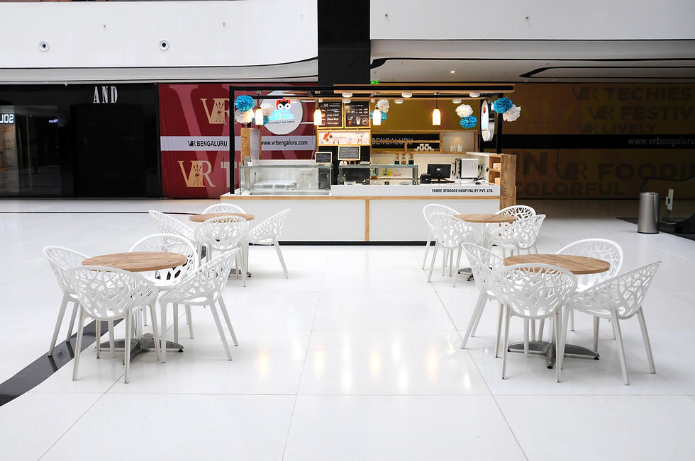Kiosk with seating