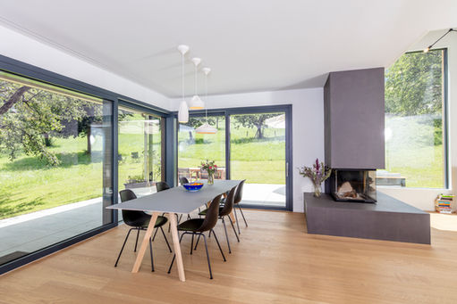 Interior Design, Kamin, fugenloser Belag