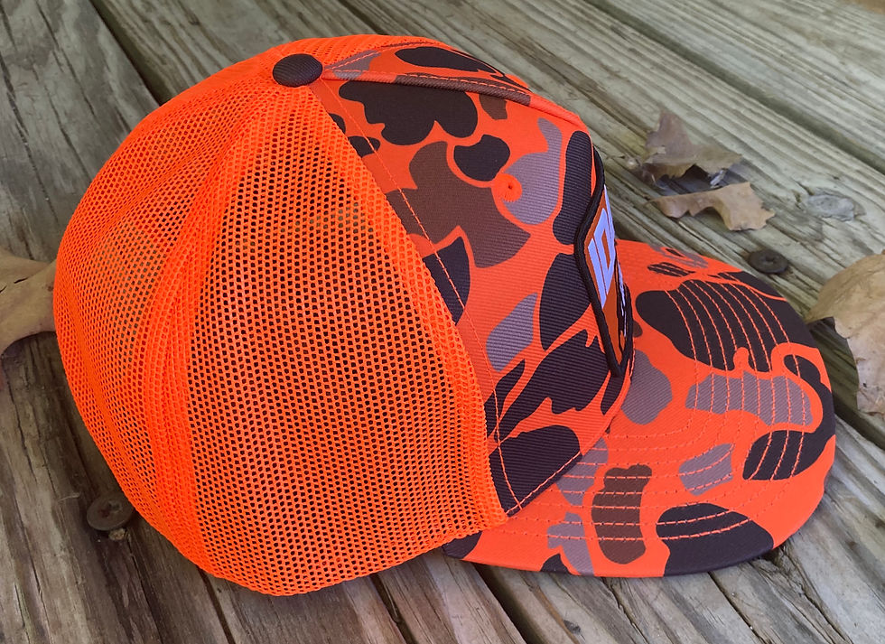 Thumbnail: Idaho High Country Moto Chainsaw • Blaze Orange Camo Trucker
