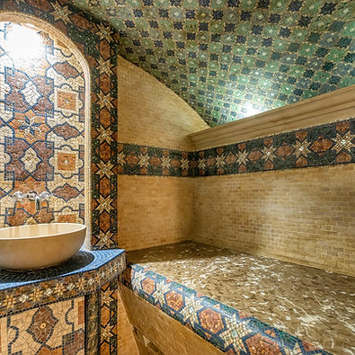 The design of the Turkish bath hamam in the traditional Oriental style. The room is _decor