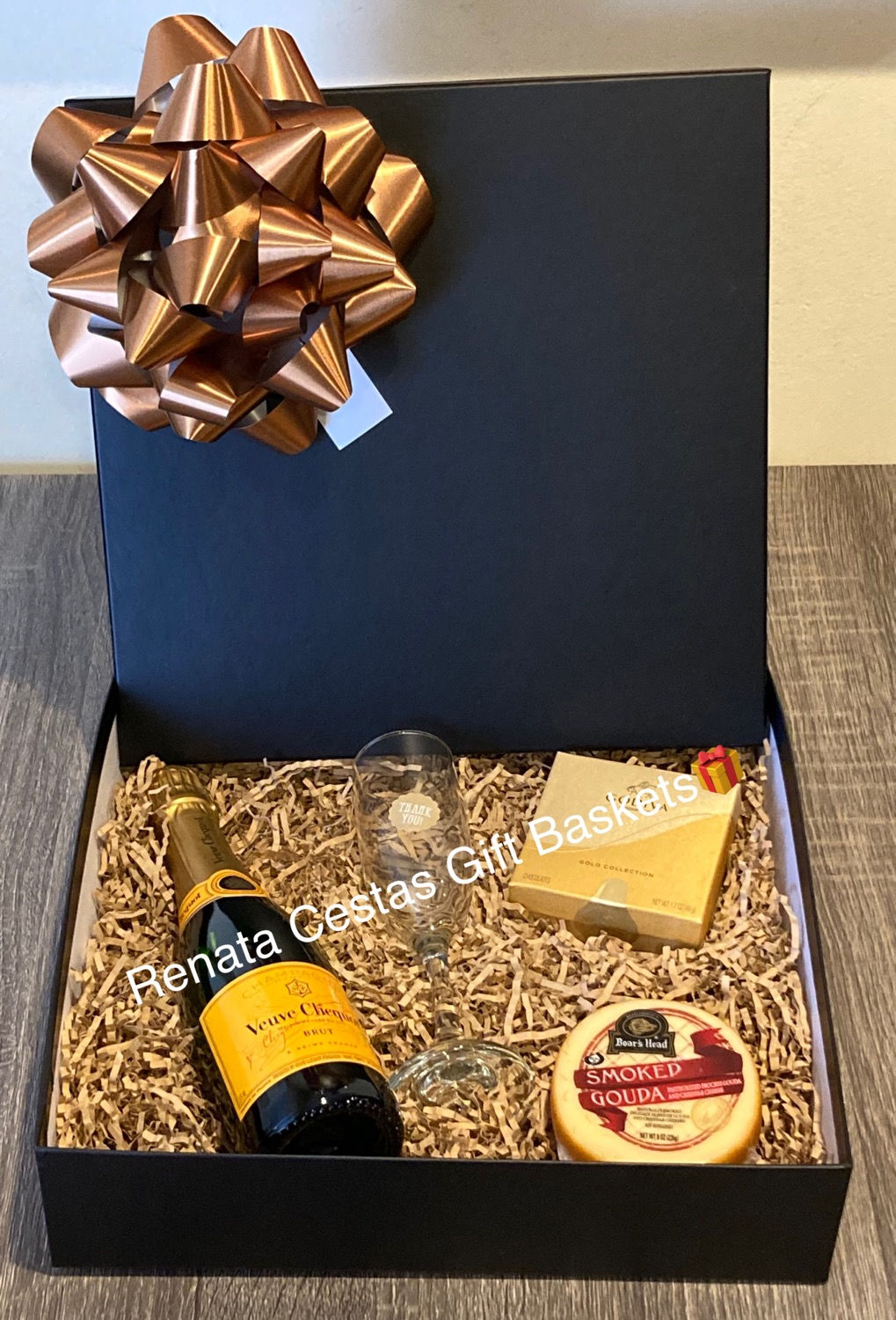 Huge Thank You Gift Basket- Veuve Clicquot- 357 ml