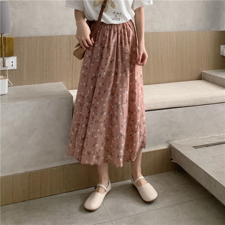 Thumbnail: Chiffon Floral Skirt Women's Summer