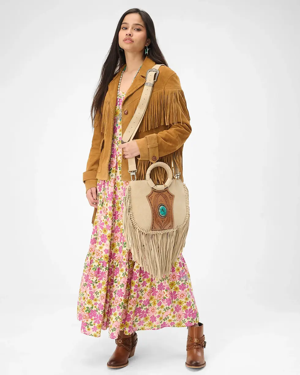 Miniaturbild: SEDONA TASSLE BAG in Wildleder