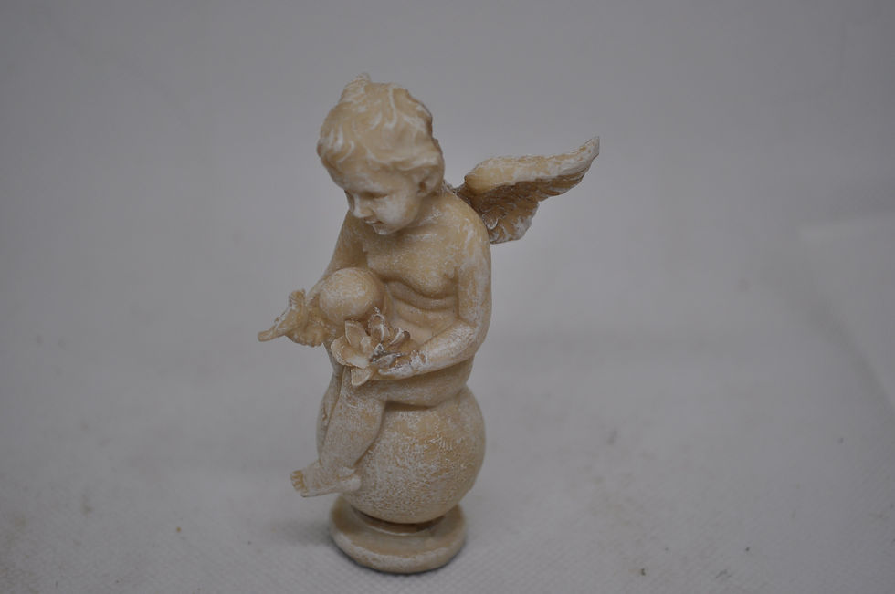 Engel mit Vogel von Jänig ca. 9 x 4 cm