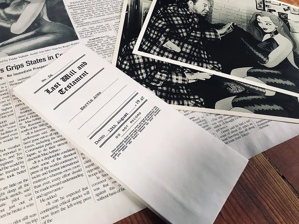 Testament de Marvin Acme «Last Will and Testament » - REPLICA (Who Framed Roger Rabbit)