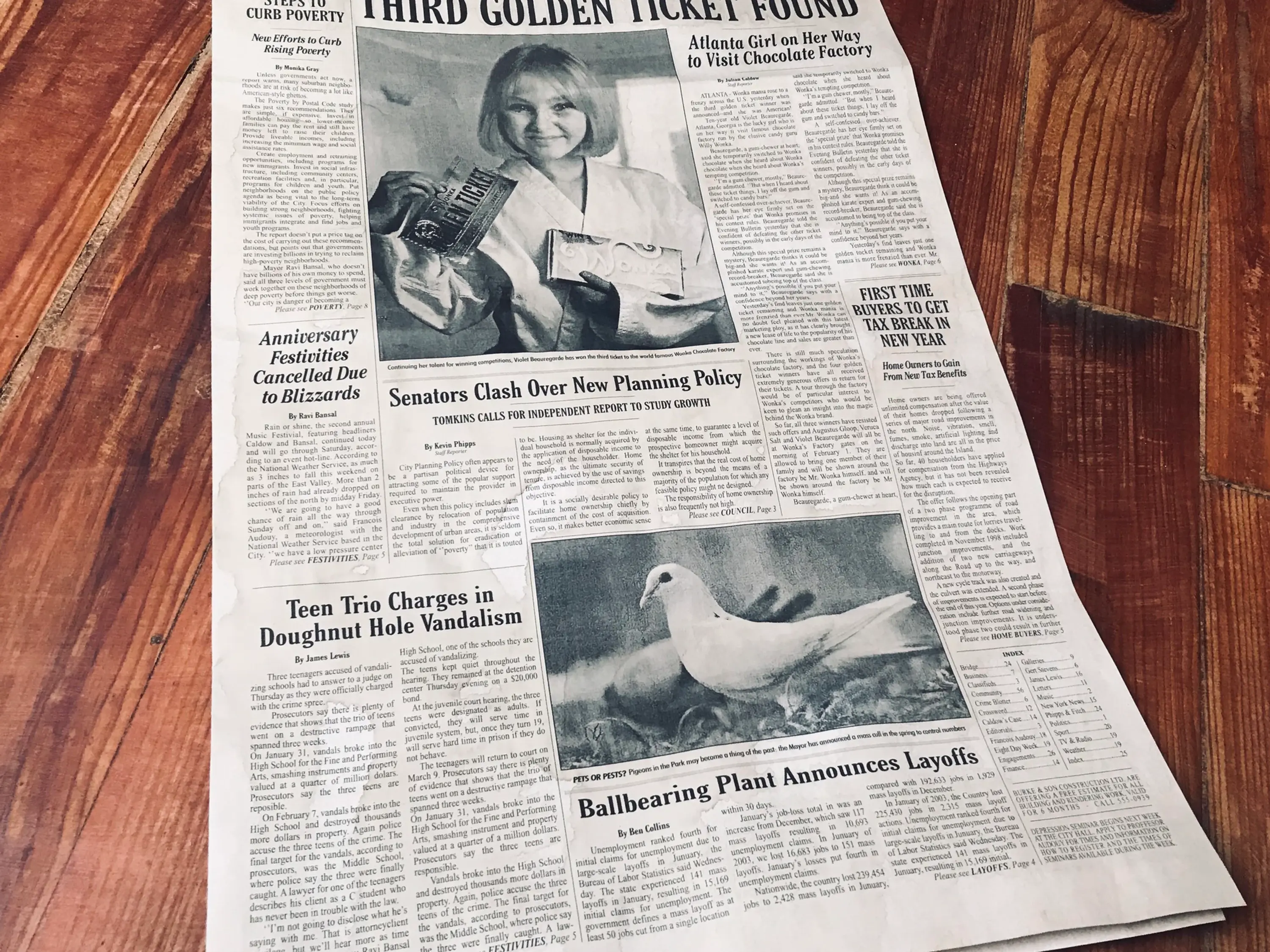 Evening Bulletin - REPLICA - Charlie et la Chocolaterie (2005)