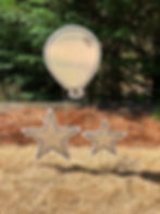 Silver balloons/stars