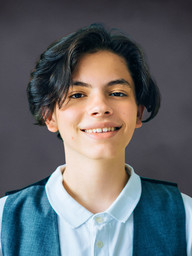 Digital School Photo for Virtual School Student on Slate Background