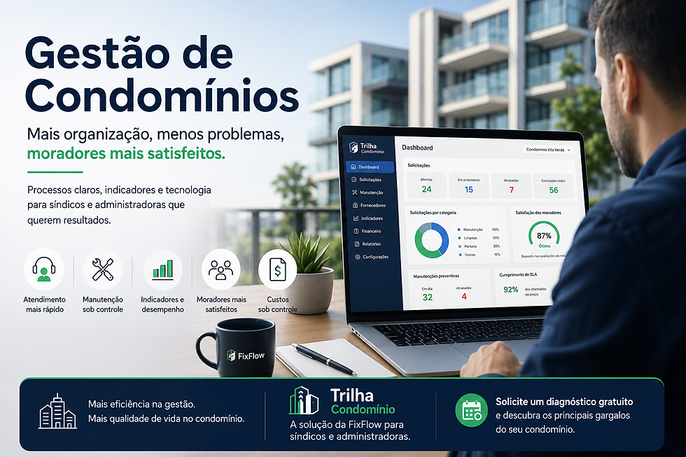 Consultoria gestão condomínio - sistema Trilha Condomínio para síndicos e administradoras