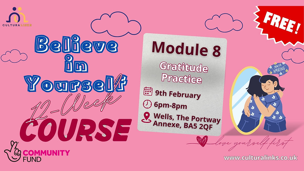 Believe in yourself: Module 8 – Practice Gratitude: Shifting Focus