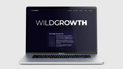 Wildgrowth Website on Laptop