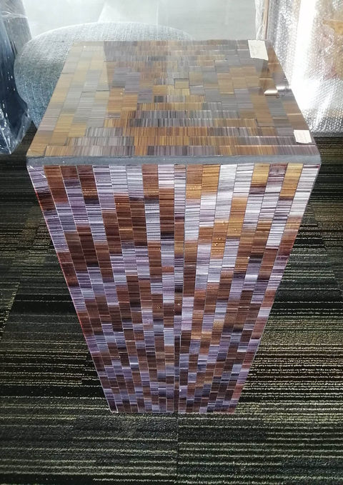 Glass Mosiac Brown & White Small - 011005601178