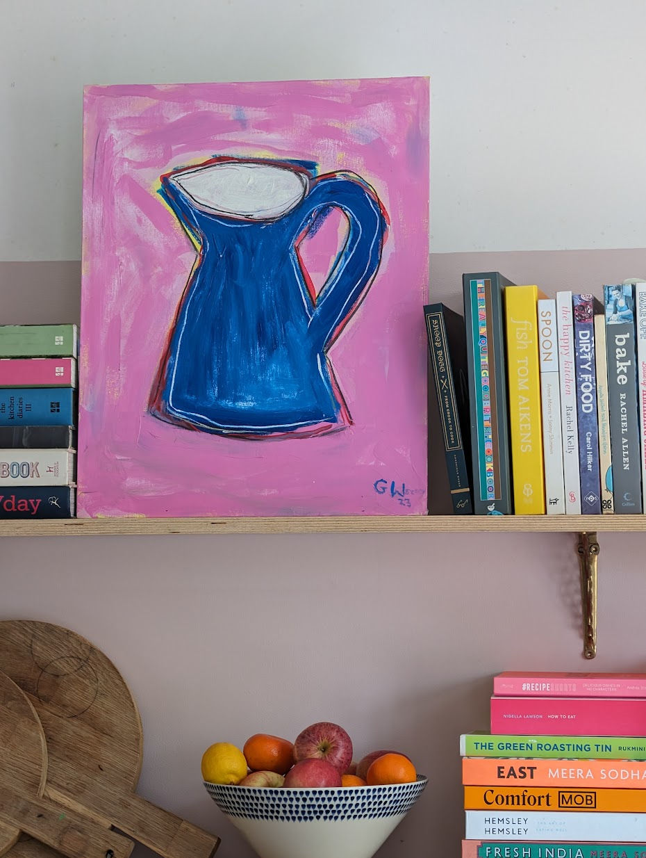 Thumbnail: Blue Jug on Pink 🔴