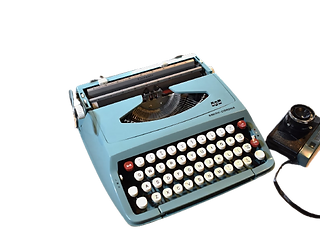 Etsy Vintage Typewriter etro Black and Blue/Teal Typewriters