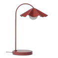 red metal lamp