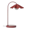 red metal lamp