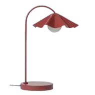 red metal lamp