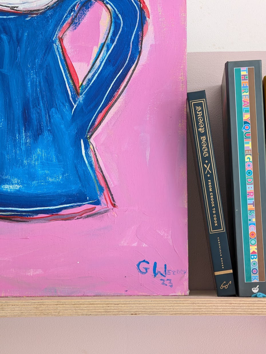 Thumbnail: Blue Jug on Pink 🔴