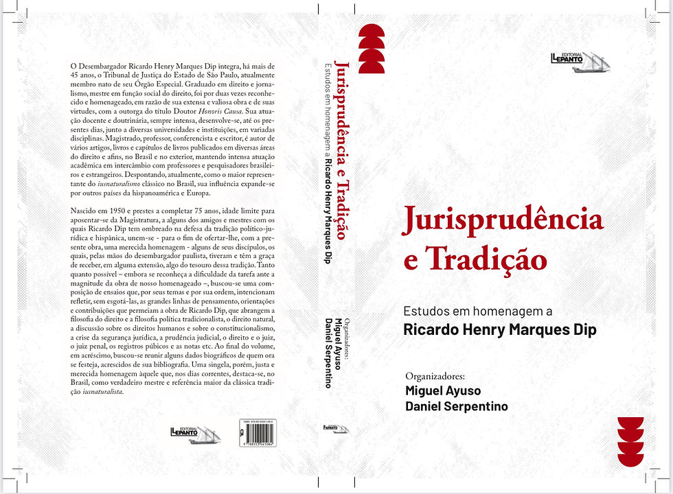 Miniatura: Jurisprudência e Tradição. Estudos em homenagem a RICARDO HENRY MARQUES DIP