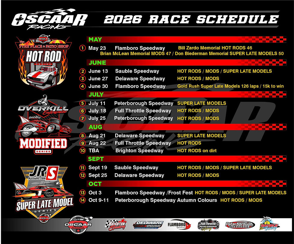 OSCAAR Releases 2026 Schedule