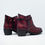 Thumbnail: Maroon Blocked Mid Heeled Ankle Boots With Round Toe