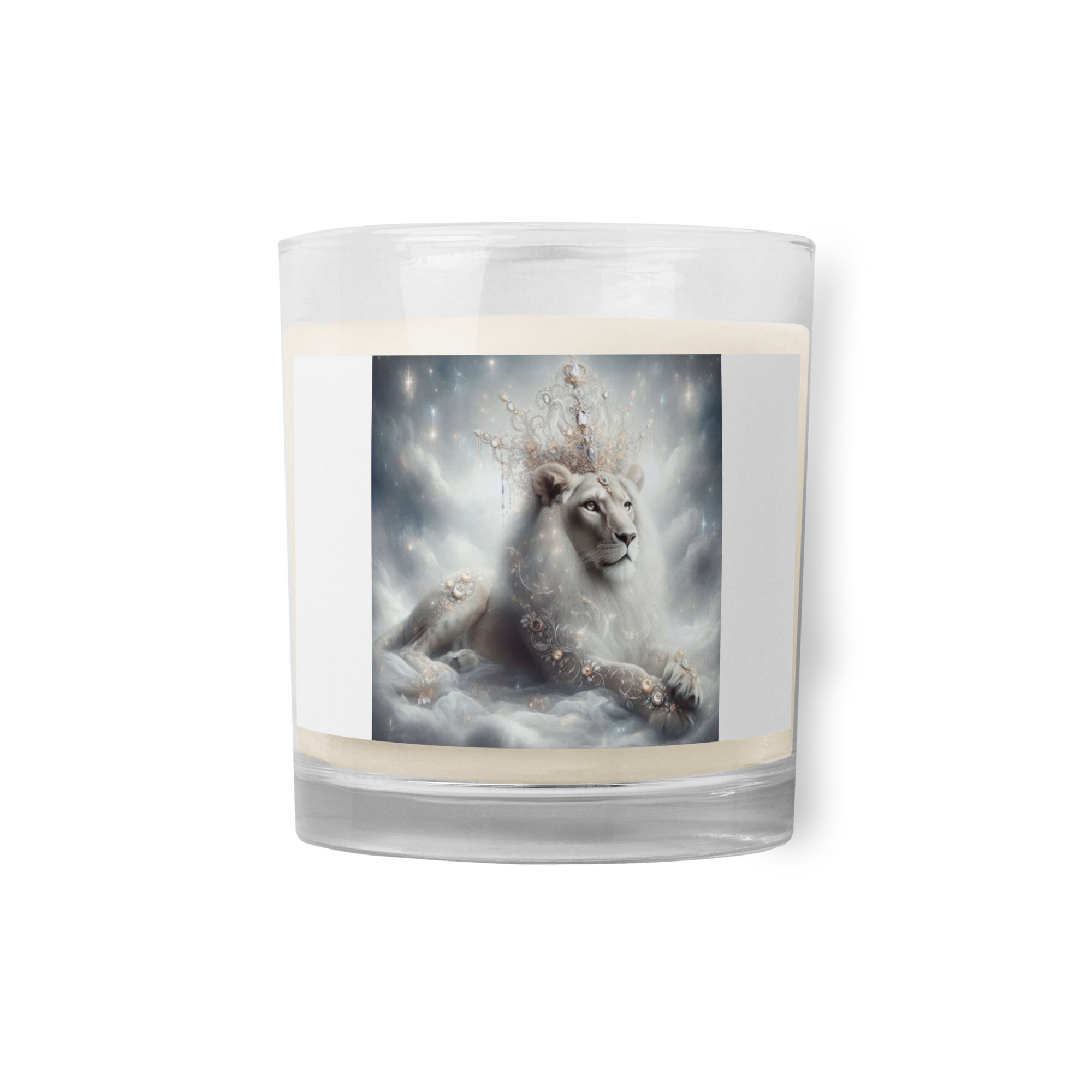 Glass jar soy wax candle