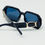 Miniaturbild: Diamond-Shaped Sunglasses in Black With Deep Blue Lenses