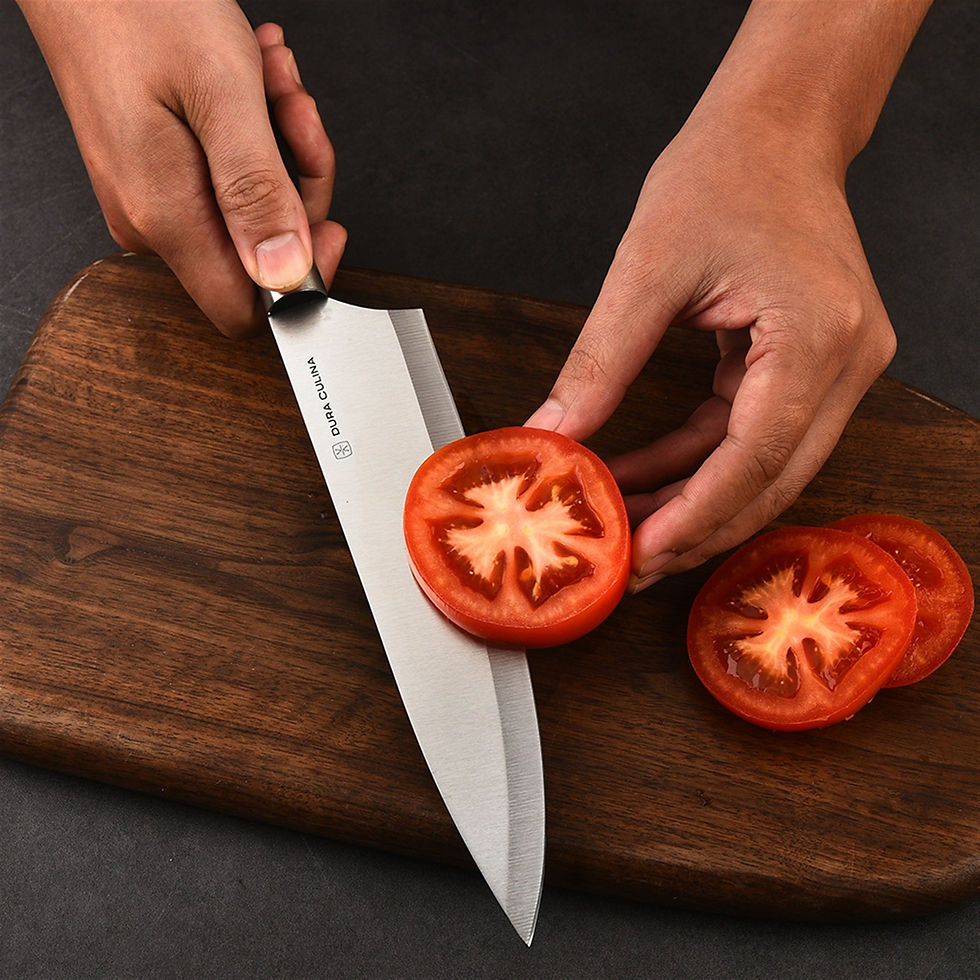 Miniaturbild: 3 Piece Kitchen Knife Set With Matching Blade Guards, Black
