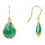 Miniatura: Petite Drop Earrings Green Onyx Gold
