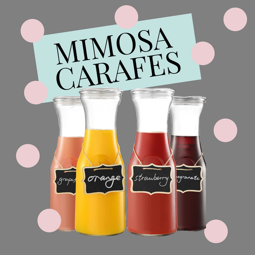 Four Mimosa Glass Carafes BLANC