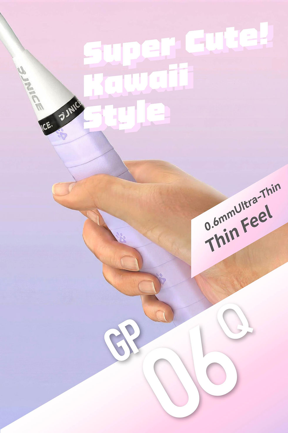 Thumbnail: GP-06Q racket overgrips (cat claws)-3pcs
