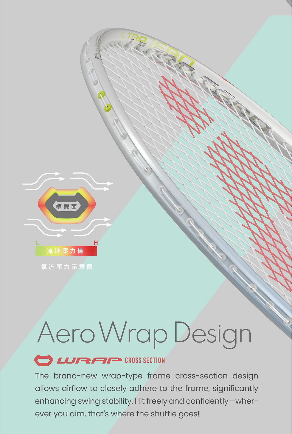 Thumbnail: 【Beginner】ULTRA AERO PLAY Badminton Racket (4U/5U) (Pre-Strung)