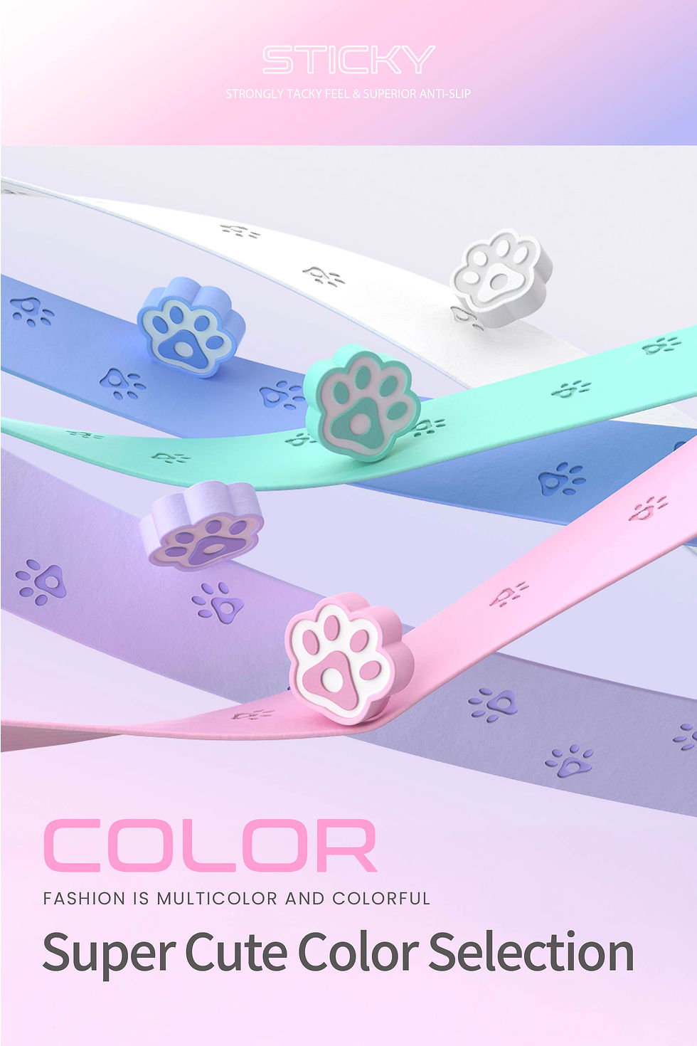 Thumbnail: GP-06Q racket overgrips (cat claws)-3pcs