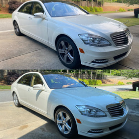 Maintenance wash on a Mercedes S class