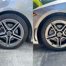 Mercedes wheel and tire cleaning