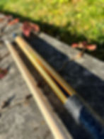 vintage Giuli pool cue 5 sharp ebony points & flame veneers, maple forearm